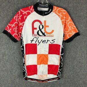 Jakroo Cycling Jersey Men's Medium Full Zip Short Sleeve 100%‎ Polyester Flyers